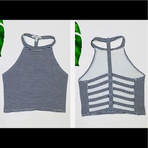 Charlotte Russe Strappy Caged Back Crop Tank